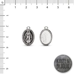Medalla oval virgen 17mm