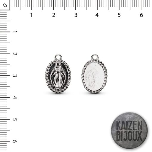 Medalla oval virgen 17mm