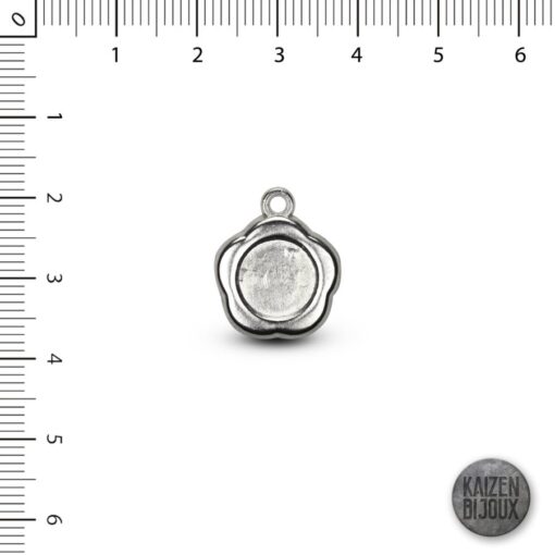 Base medalla Flor 9mm interno