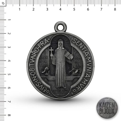 Medallón San Benito Plata vieja
