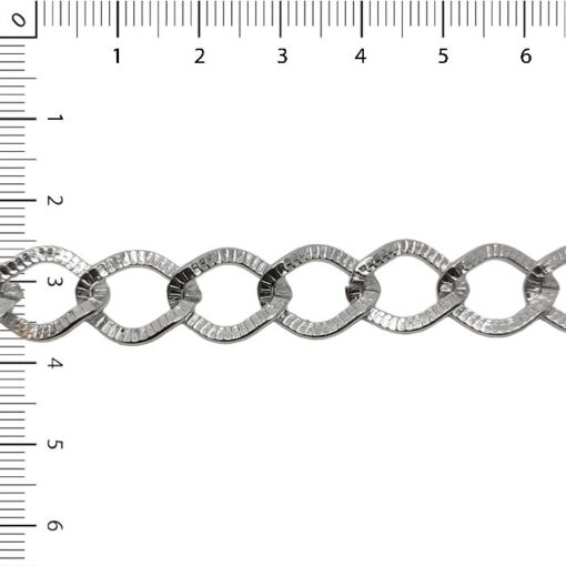 Rombo labrada alum plateada