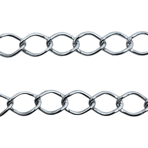 Cadena Rombo ALuminio Plateado