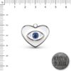 Corazon con ojo turco de 30mm