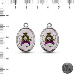 Oval Angel en nube 18 x 23mm