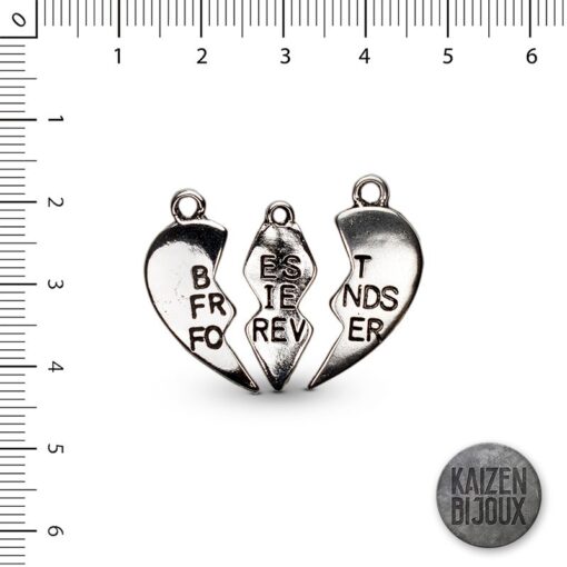 Corazon Best Friend 3 partes Patinado