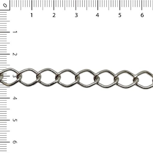 Cadena alu plateadas Romboidal - Image 2