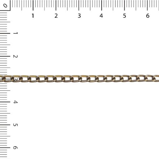Cadena Aluminio Groumet Limada Bronce