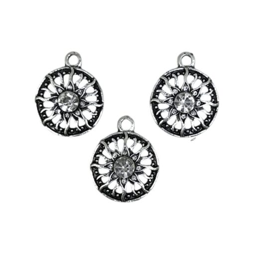 Dije Redondo Sol con Strass