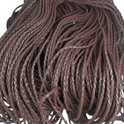 Cuerina Trenzada Marron 3mm