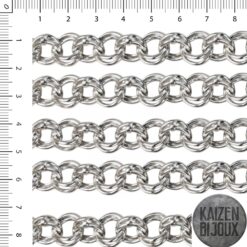 Cadena Circulos dobles 1.6mm niq.