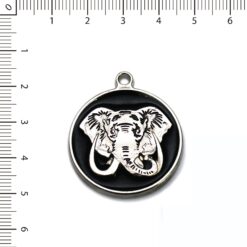 Alternative view of Medalla Elefante esmalt negro
