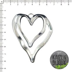 Dije Silueta Corazon doble