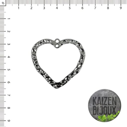 Dije Silueta Corazon martillado