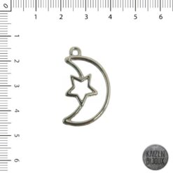 Silueta luna con estrella