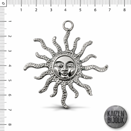 Dije Sol Patrio Gigante Martillado