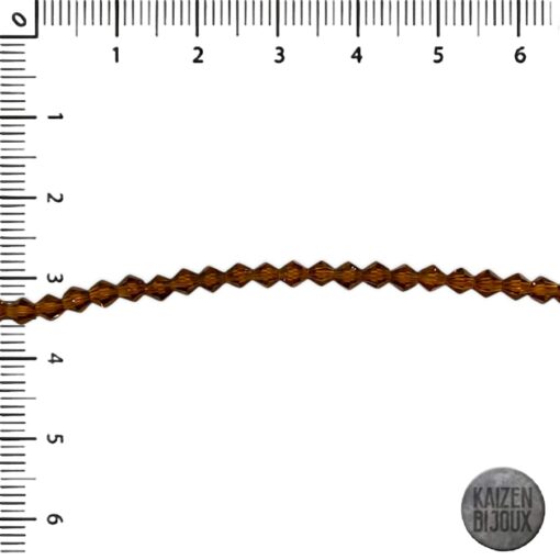 Bicono Cristal Marron AB 4mm