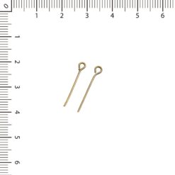 Alfiler 2.5cm bronce c/rulo