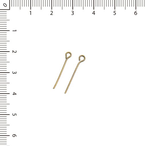 Alfiler 2.5cm bronce c/rulo