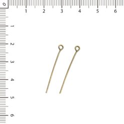 Alfiler 4cm bronce c/rulo
