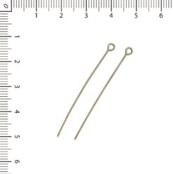 Alfiler 5cm bronce c/rulo