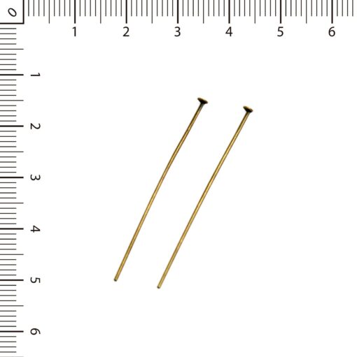 Alfileres 4cm bronce c/tope