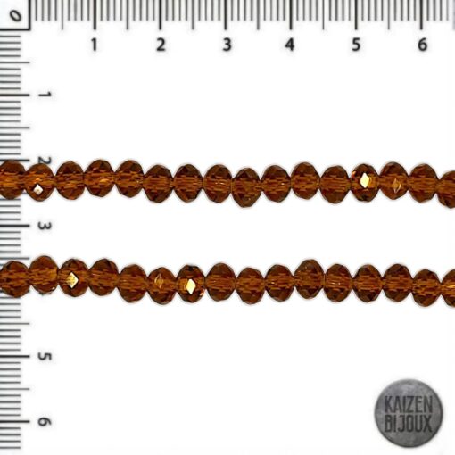 Cristales Dona 6mm Ambar