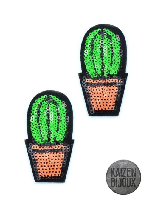 Aplique Termoadhesivo Cactus Con Lentejuelas