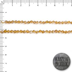 Bicono Cristal Marron Pardo Traslucido 4mm