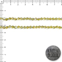 Bicono Cristal Aceituna Tornasol Traslucido 4mm
