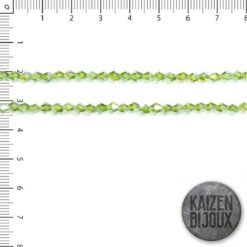 Bicono Cristal Verde Loro Tornasol Traslucido 4mm