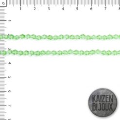Bicono Cristal Verde Pastel Traslucido 4mm