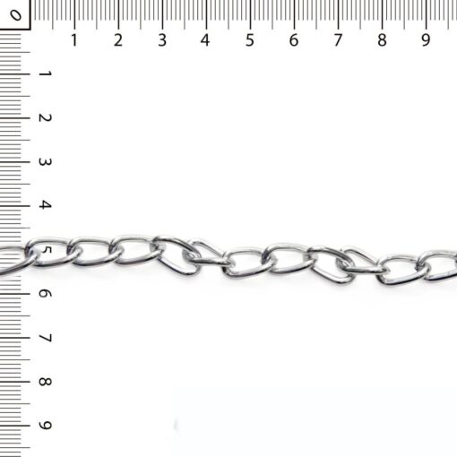 Cadena aluminio Groumet plateada