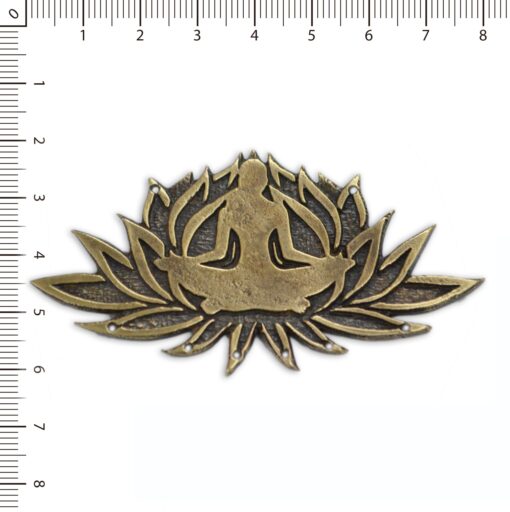 Centro Collar Loto c/yogi Bronce Viejo