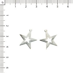 Chapa Estrella calada 18mm niquel