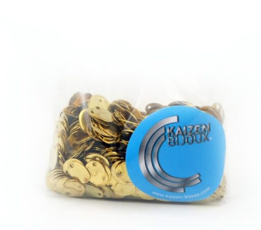 Chapa Oval 8x10 1 aguj. Dorado