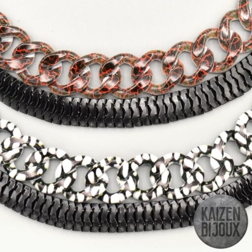 Collar de Aluminio Cadena Animal Print