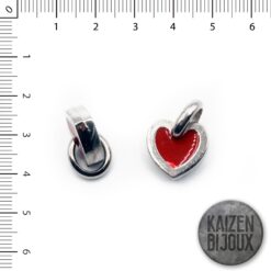 Corazon resinado Rojo con drop