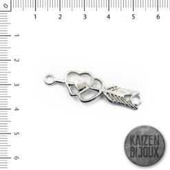 Flecha corazones p/ pulsera