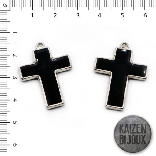 Cruz 30 mm esmaltada ambos lados