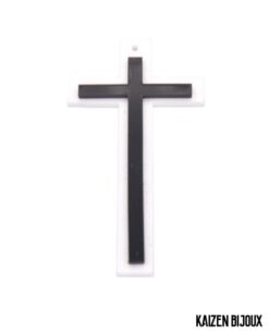 Cruz Base Blanca Con Negro