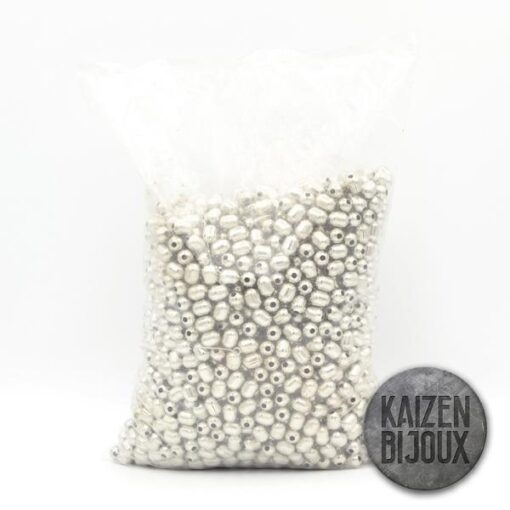 Cuenta metal oval 6*8mm
