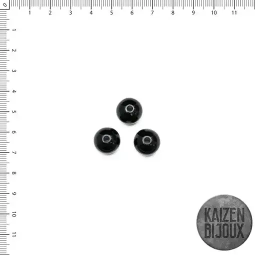 Cuentas Acrílicas negras de 13mm