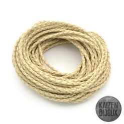 Cuerina Trenzada Beige 3mm