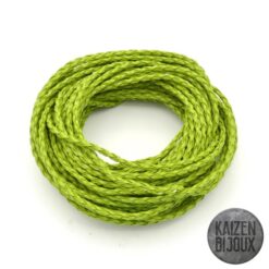 Cuerina Trenzada Verde Manzana 3mm