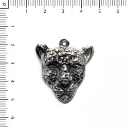 Dije Cabeza leopardo patinado