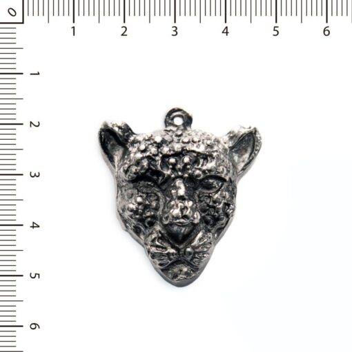 Dije Cabeza leopardo patinado