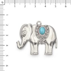 Elefante con piedra turquesa claro