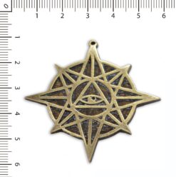 Dije estrella c/ojo horus Bronce viejo
