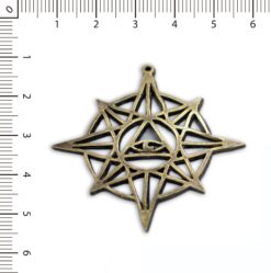 Dije estrella c/ojo horus calada Bronce viejo