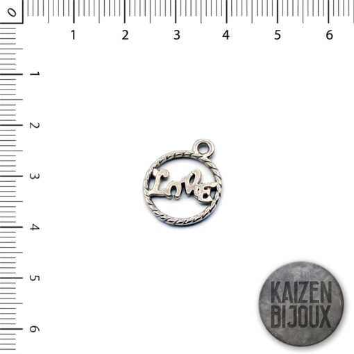 Dije Love circular calado
